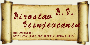 Miroslav Višnjevčanin vizit kartica